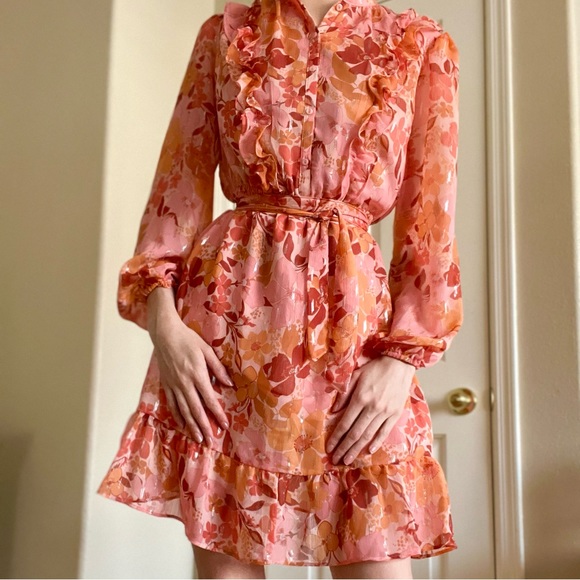 🔸Ruffled Floral Dress🔸 - Picture 1 of 10